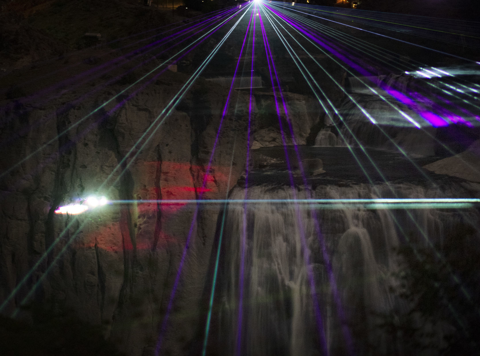 Lights and Lasers Show at Shoshone Falls